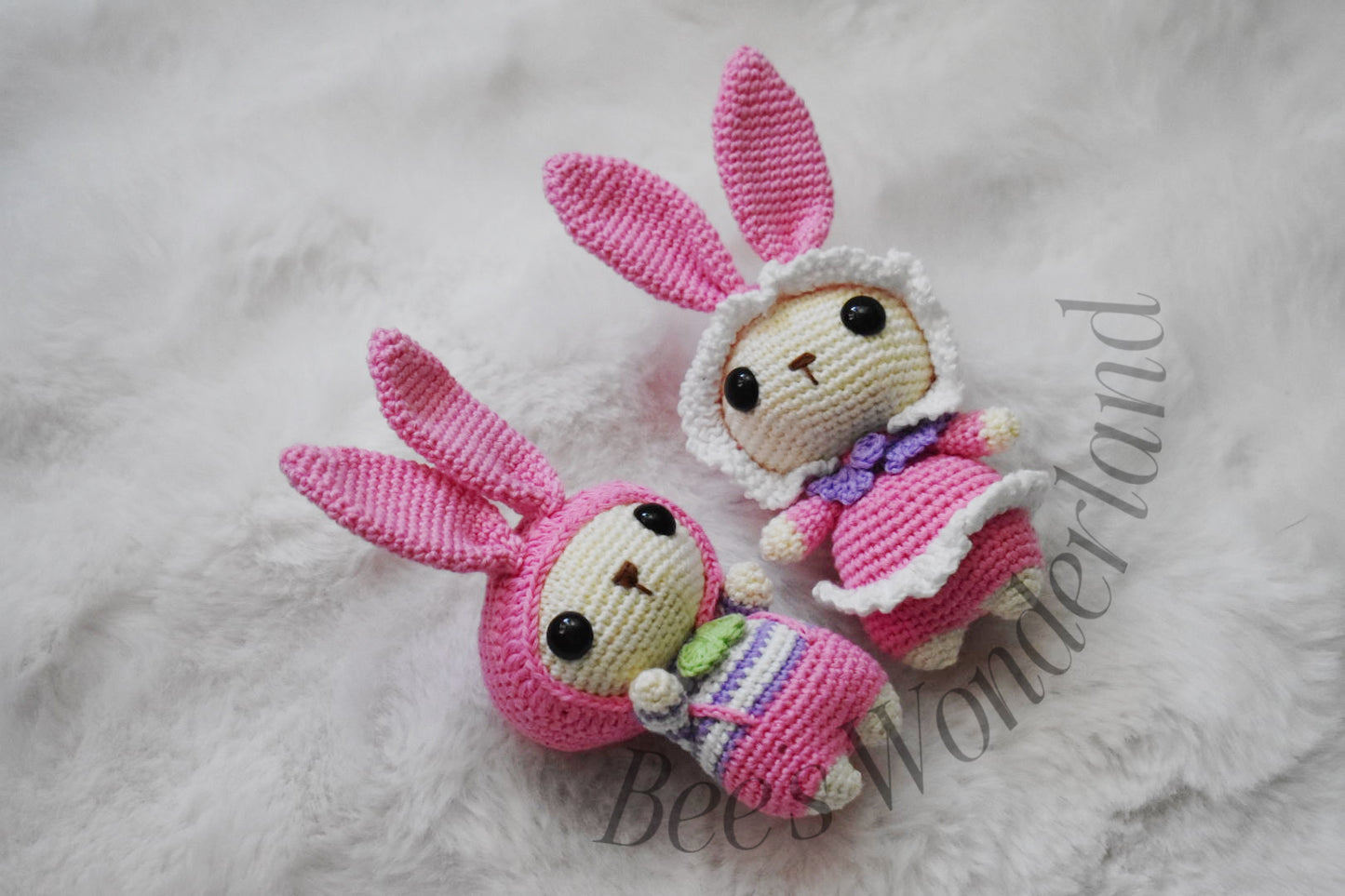 Crochet pink Bunny Amigurumi