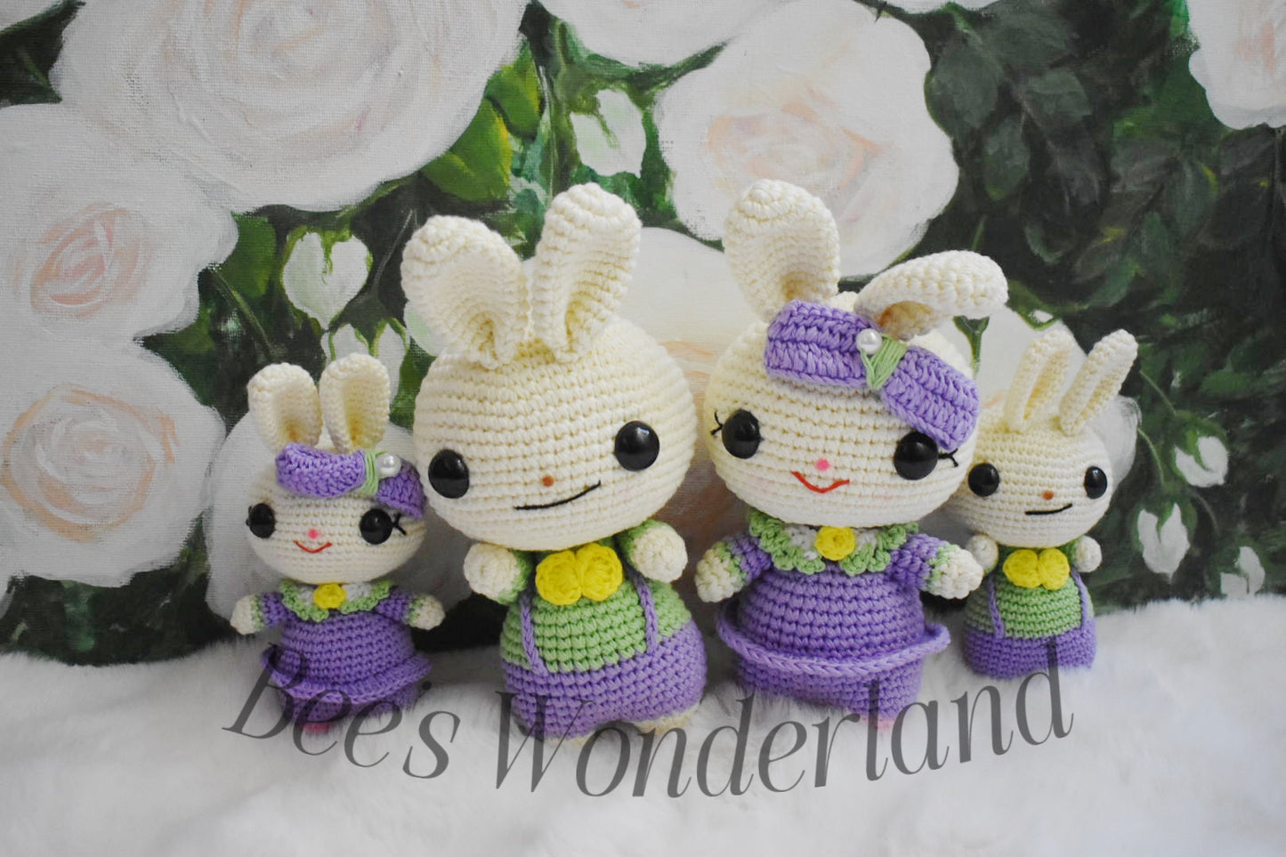Crochet purple Bunny Amigurumi
