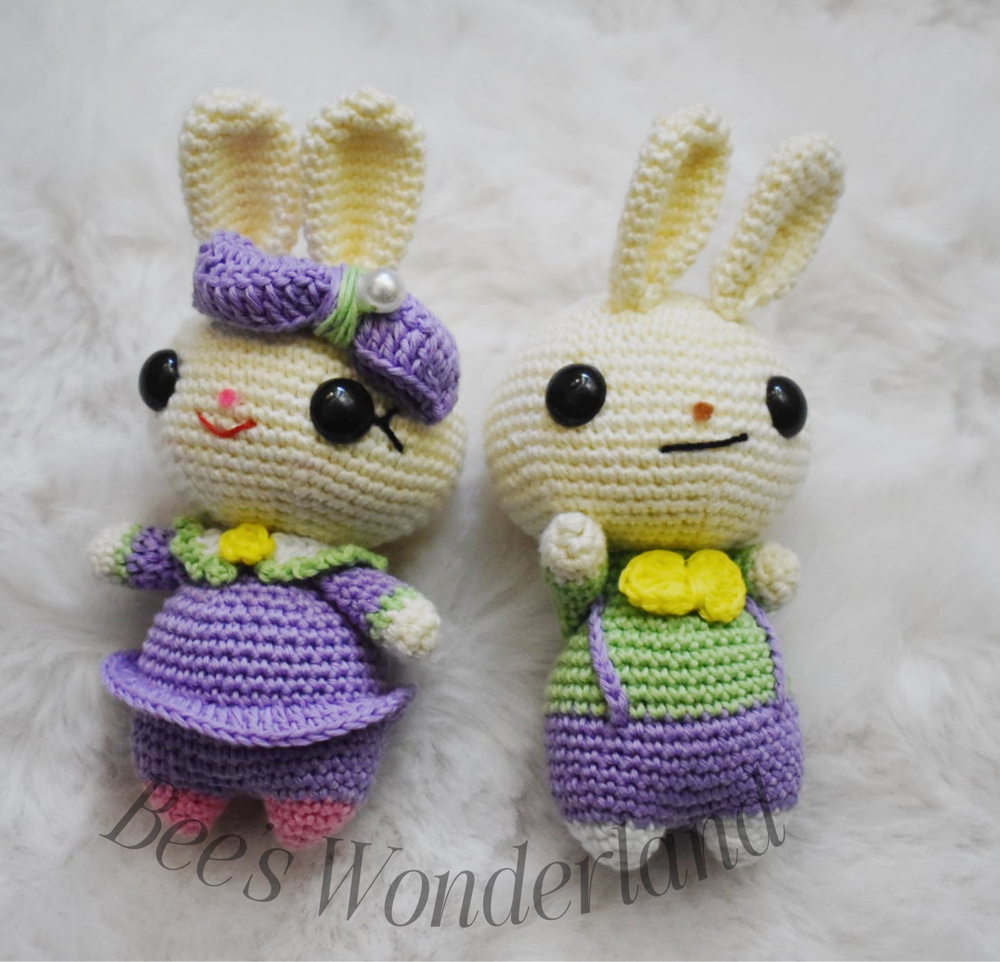Crochet purple Bunny Amigurumi