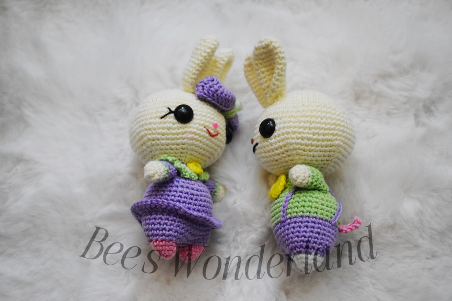 Crochet purple Bunny Amigurumi