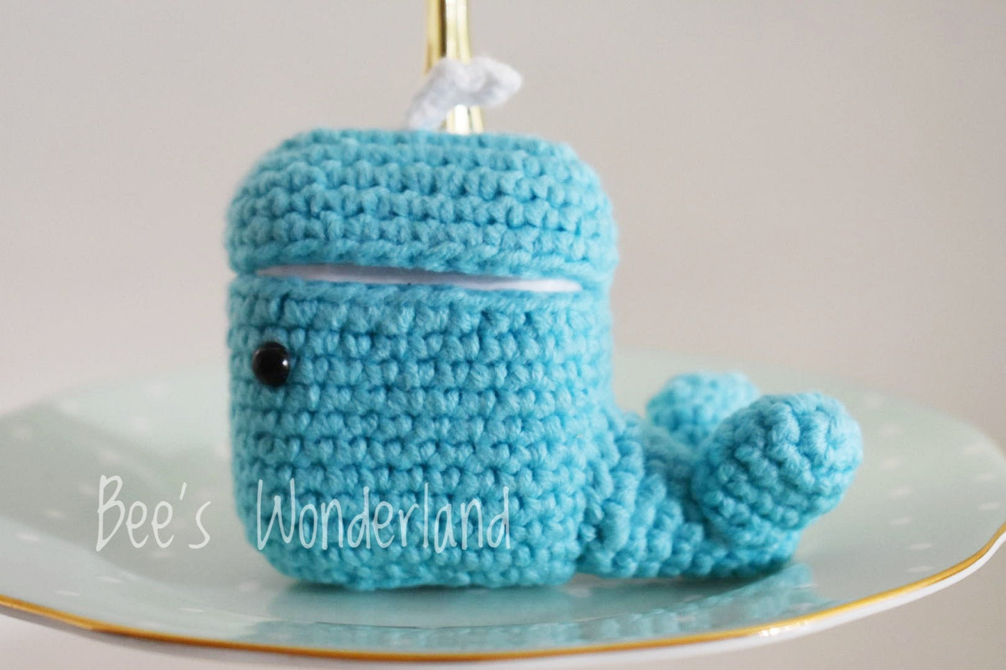 Whale AirPod case, Crochet AirPod case, Handmade case, cute cartoon characters, stocking stuffers, Blue Airpod case