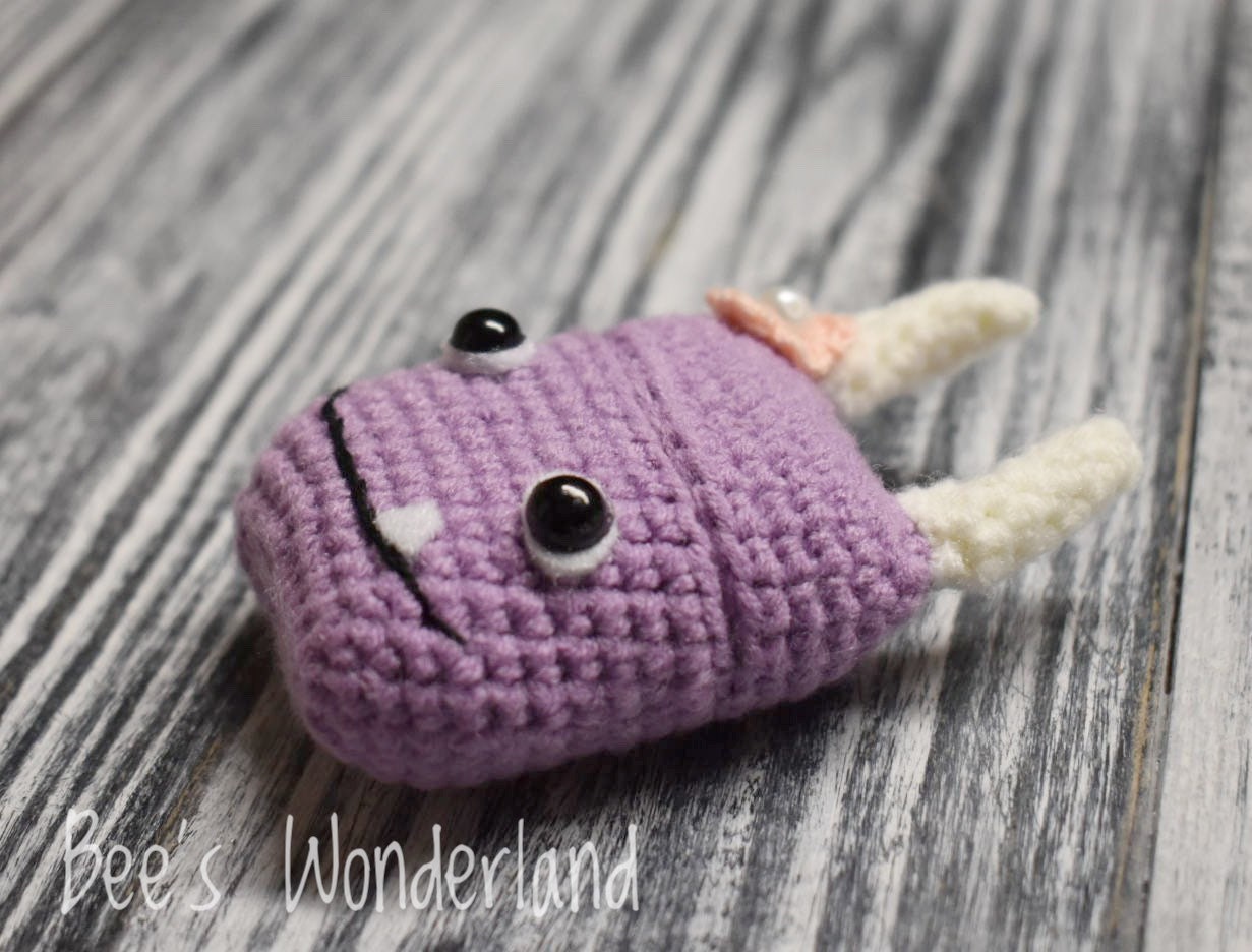 Monster Crochet, Crochet AirPod case, Handmade airpod case, stocking stuffers, Purple Airpod case, Kawaii Airpod case