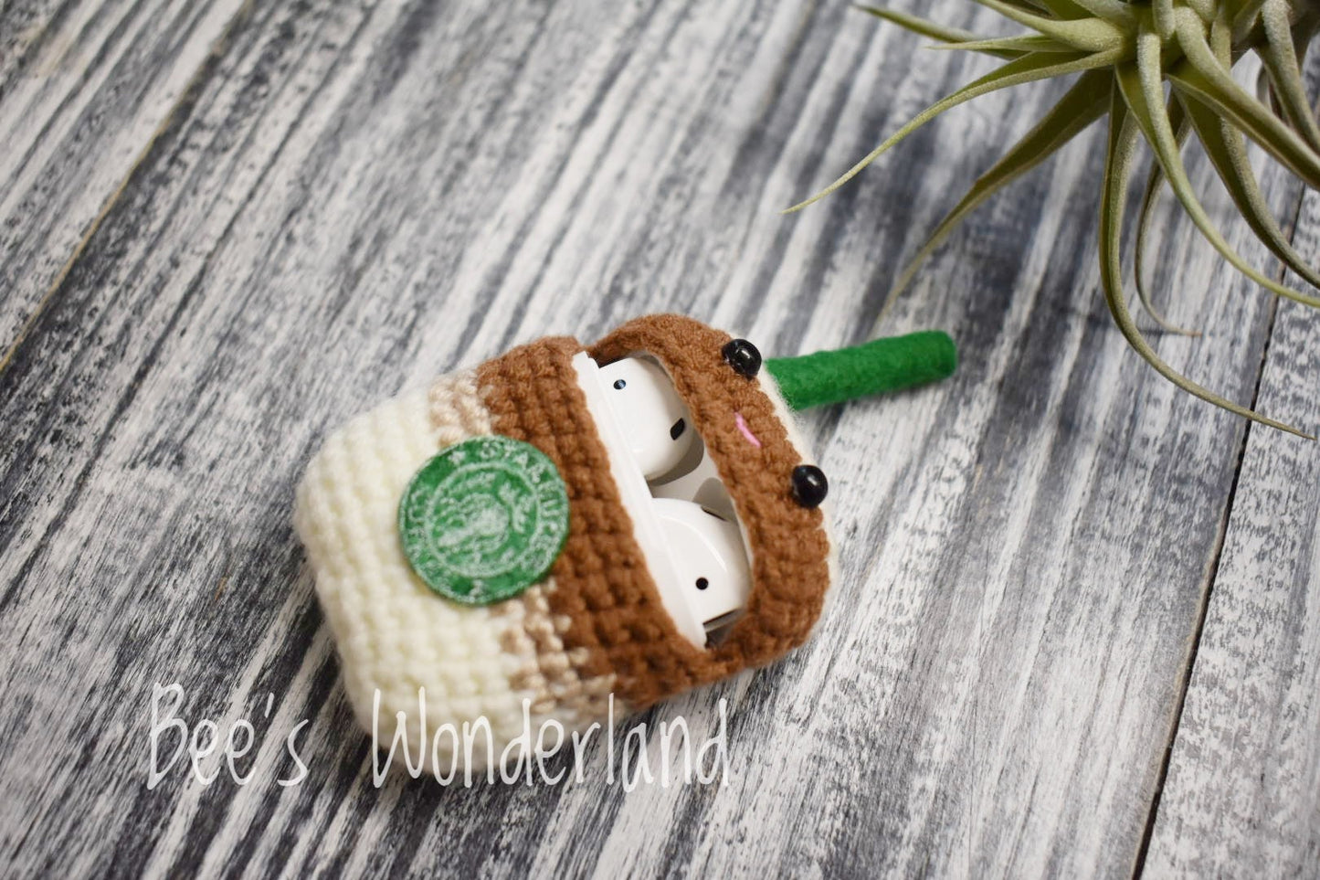 Crocheted Starbucks AirPod case