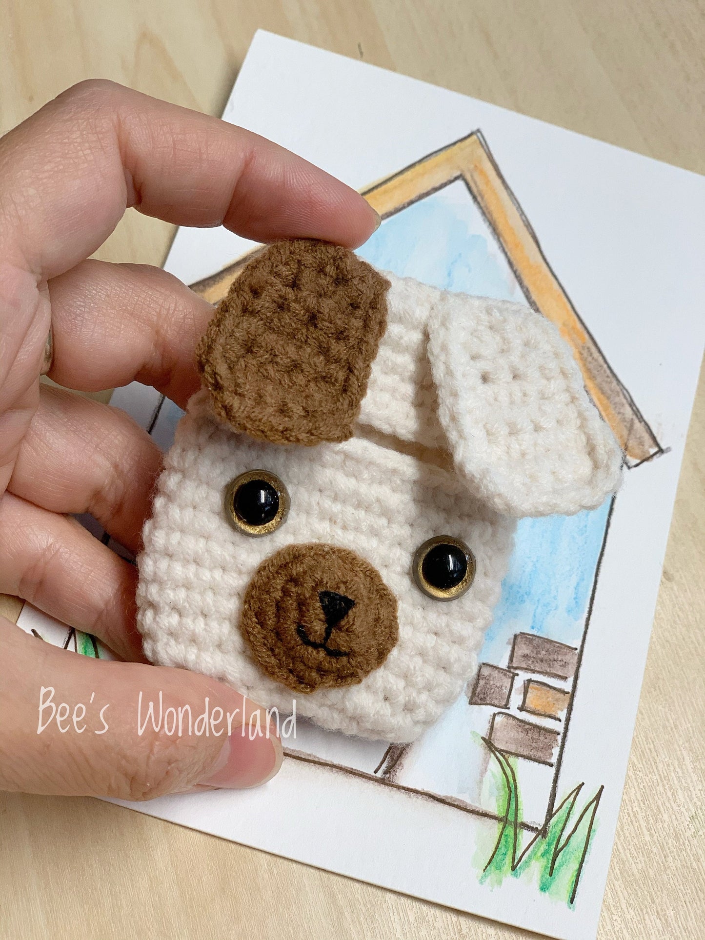 Crocheted Puppy AirPod case
