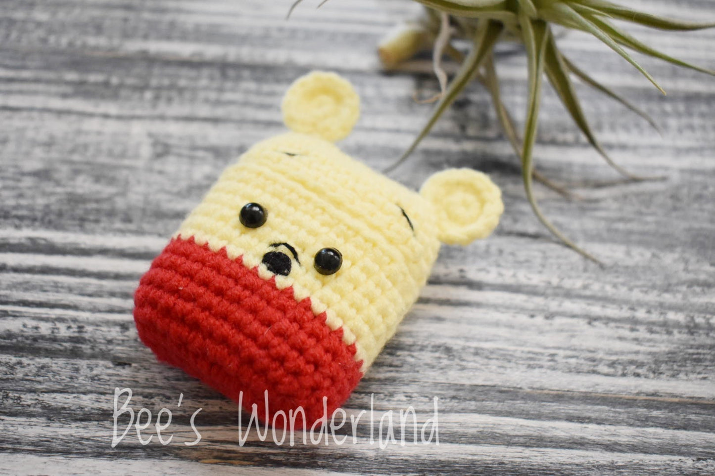 Winnie The Pooh, Crochet AirPod case, Handmade case, cute cartoon characters, stocking stuffers, Disney AirPod case, Kawaii Airpod case