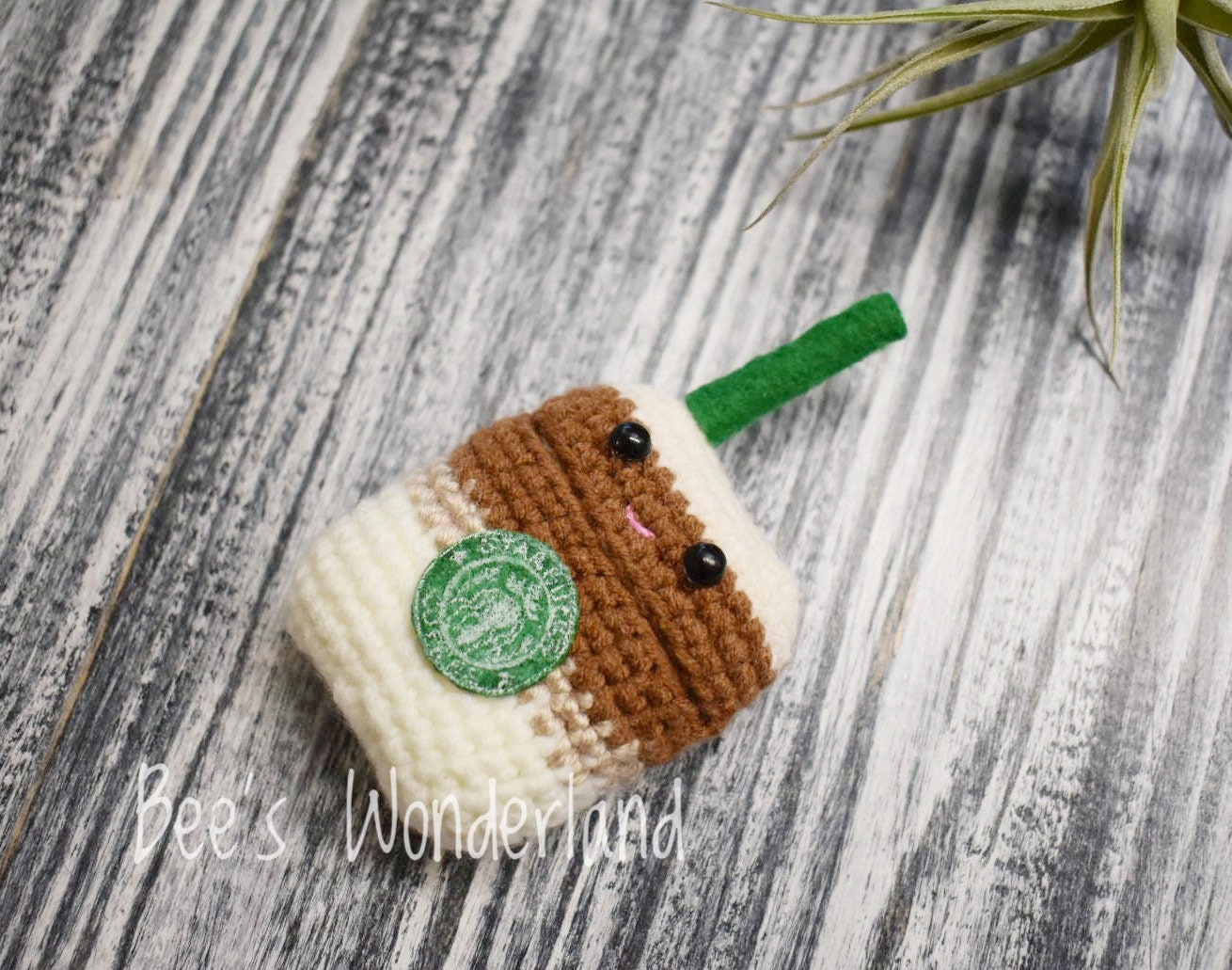 Crocheted Starbucks AirPod case