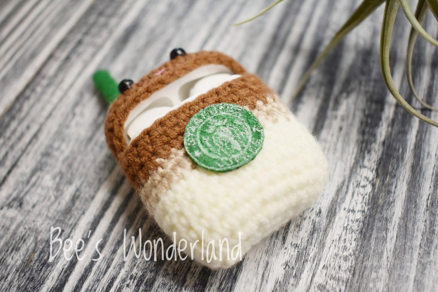 Crocheted Starbucks AirPod case