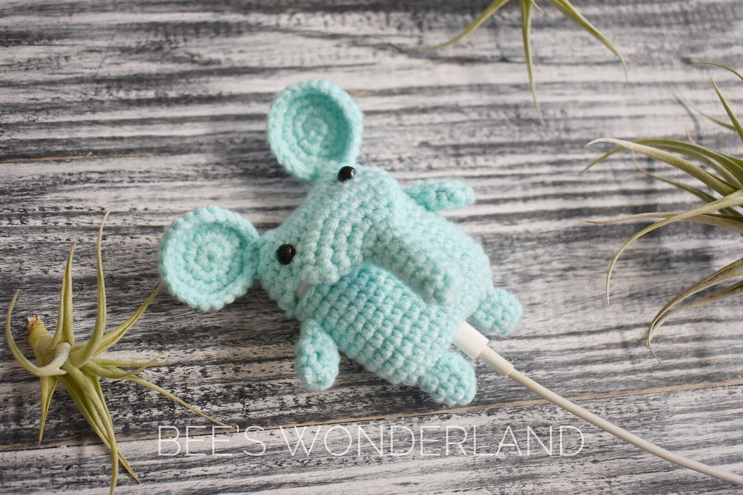 Crocheted Elephant AirPod case