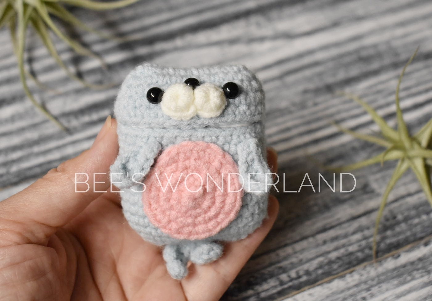 Seal Crocheted AirPod case