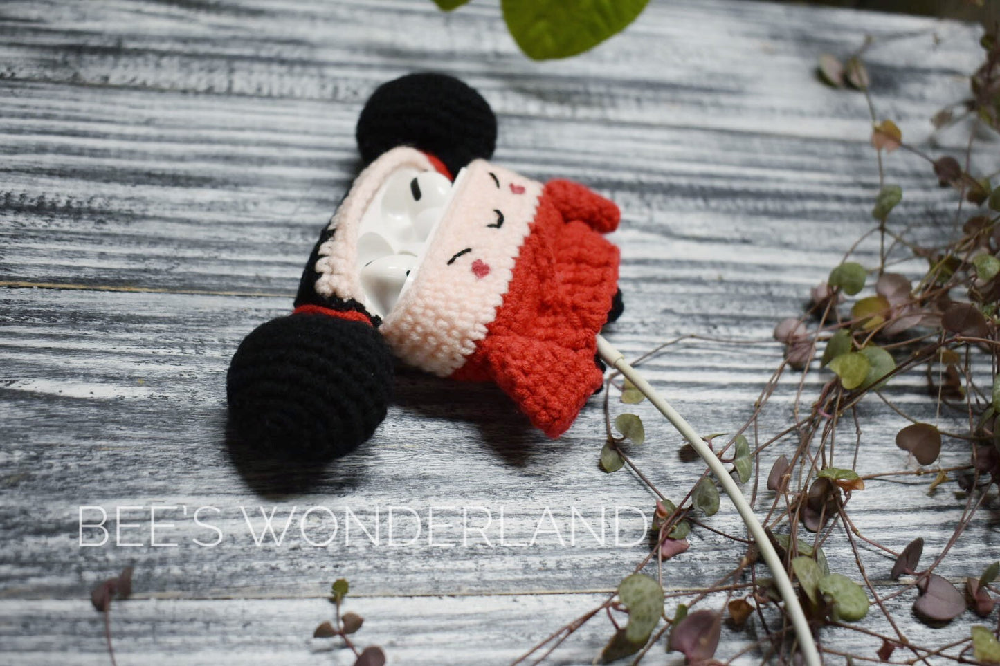 Crocheted Pucca AirPods Pro case