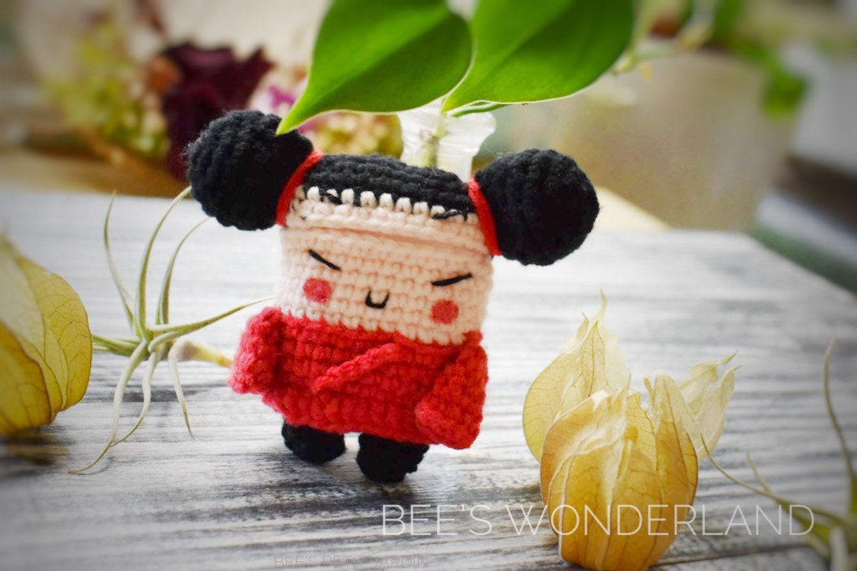 Pucca AirPod case, Crochet AirPod case, Handmade gifts , Crochet Pucca AirPod case, Valentine’s gift, gift for her, Asian girl airpod case
