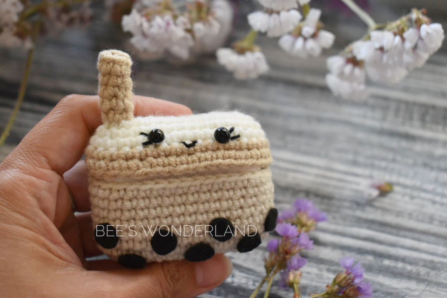 Milk tea AirPod pro crochet case, Crochet AirPod pro case, Handmade , stocking stuffers, Boba AirPod pro case, Kawaii Airpod pro case