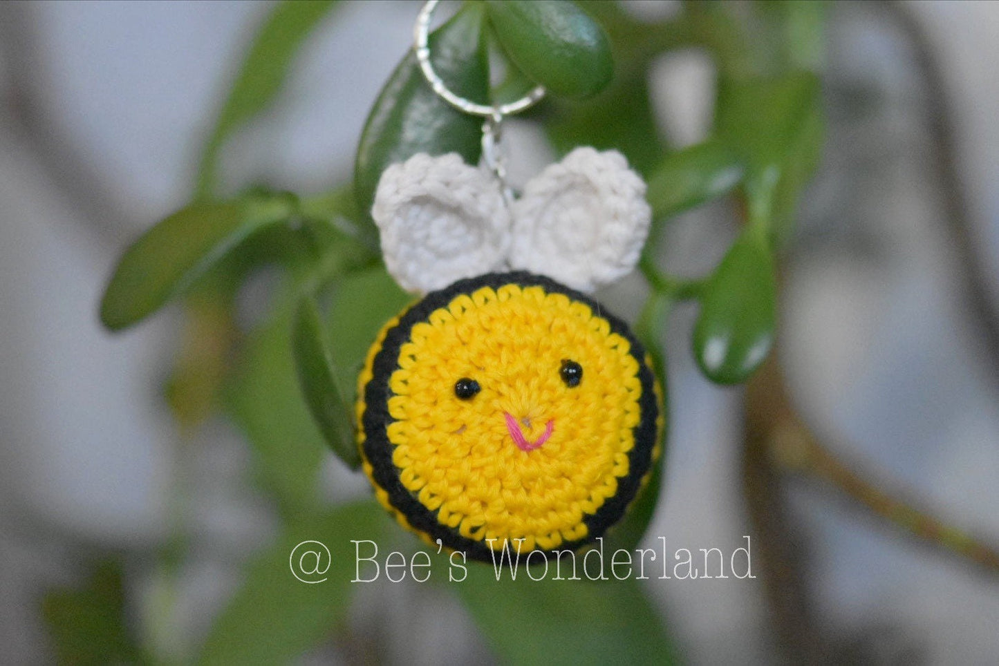 Stuffed crochet toys- Crochet keychain - Amigurumi - Bumble Bee crochet keychain - Stocking stuffers- Bee baby shower - Bee my valentines