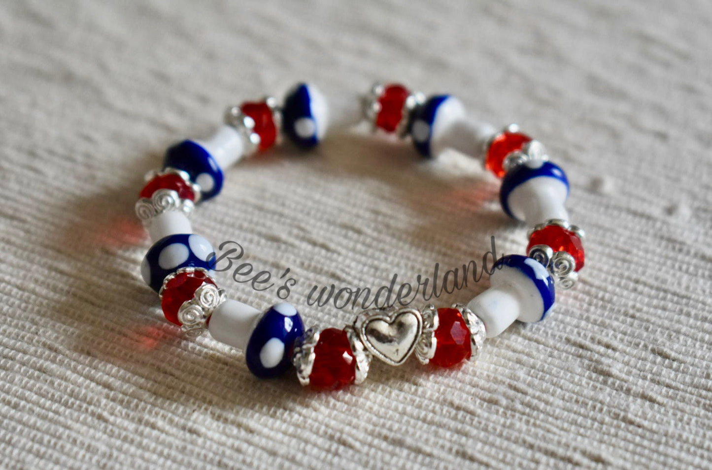 Patriotic Red/white and blue bracelet for kids