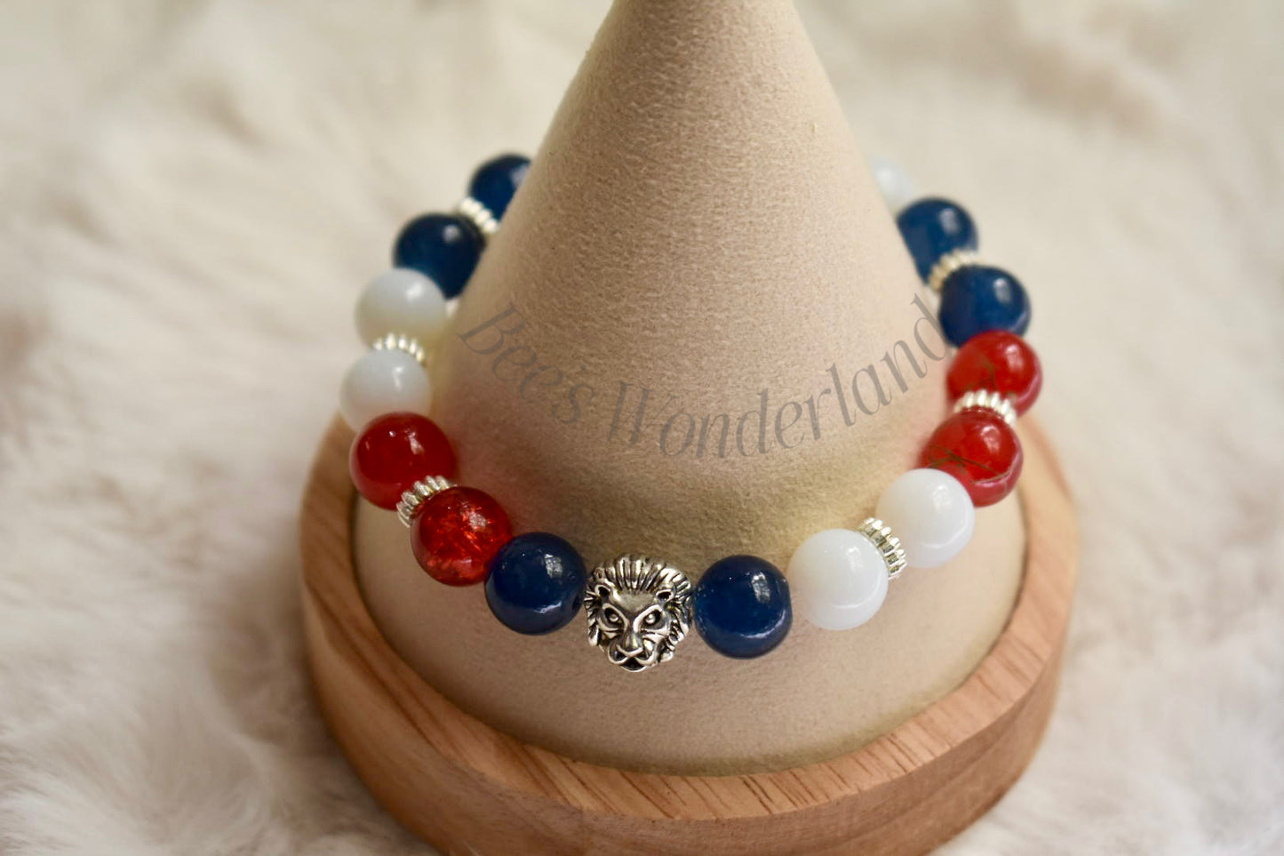 Glass beads- Patriotic Red/white and blue bracelet