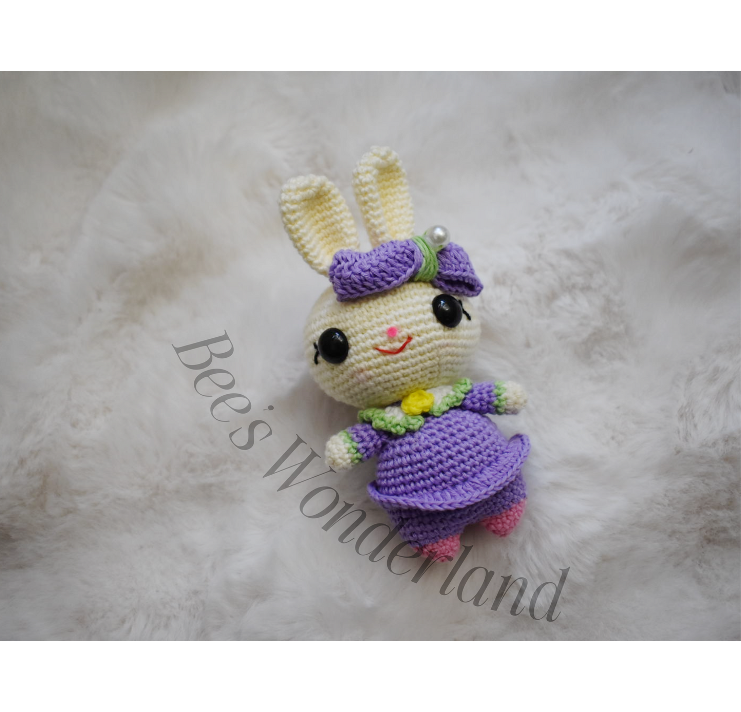 Crochet purple Bunny Amigurumi
