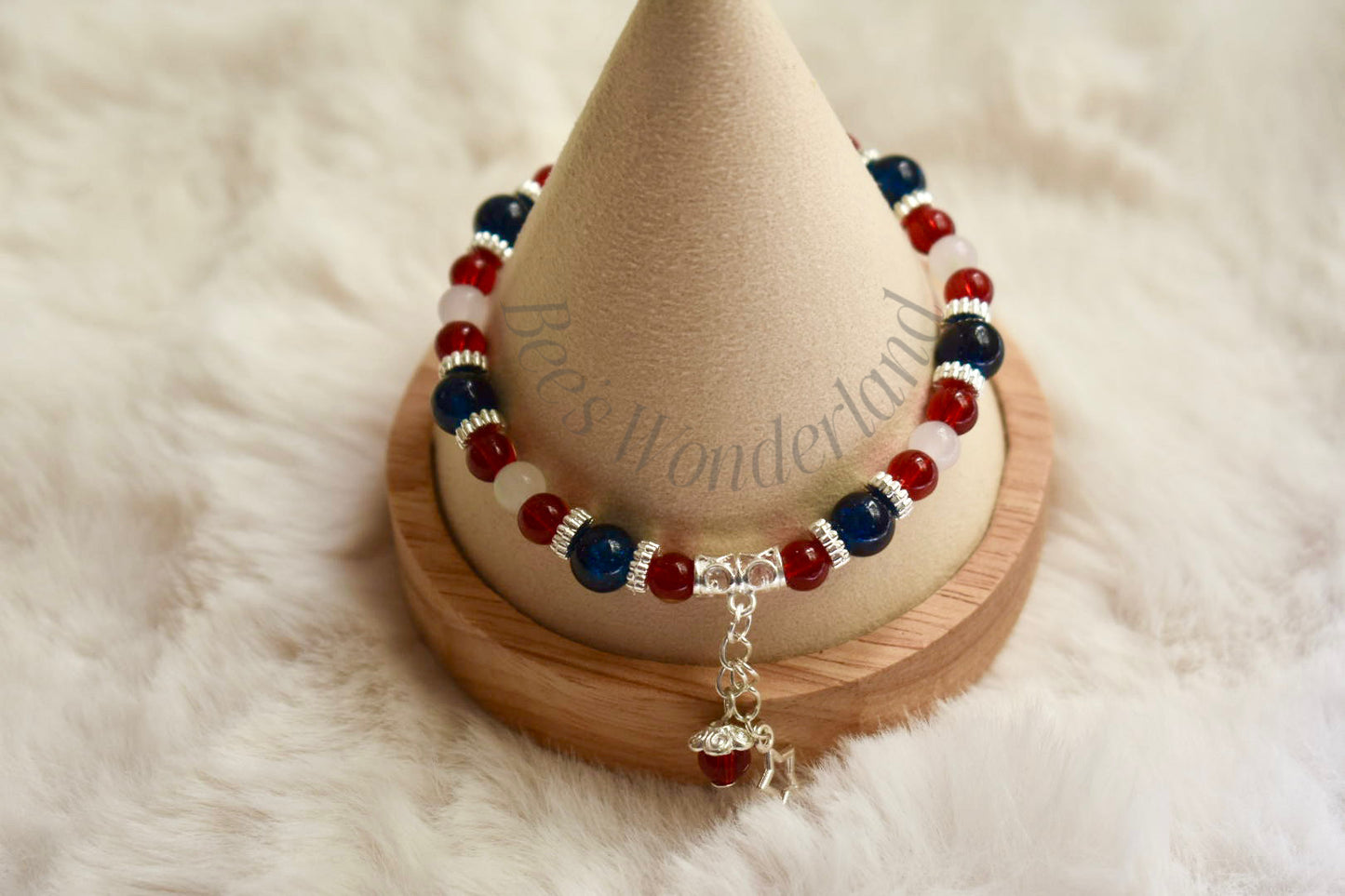 Glass beads- Patriotic Red/white and blue bracelet