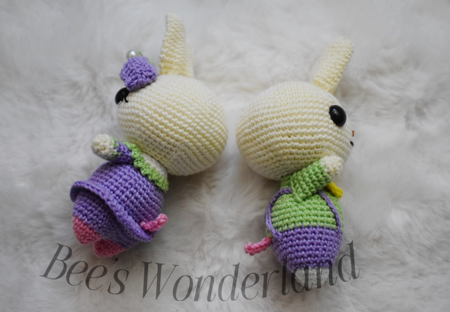 Crochet purple Bunny Amigurumi