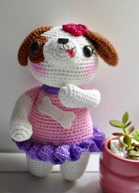 9 inches crocheted doggie
