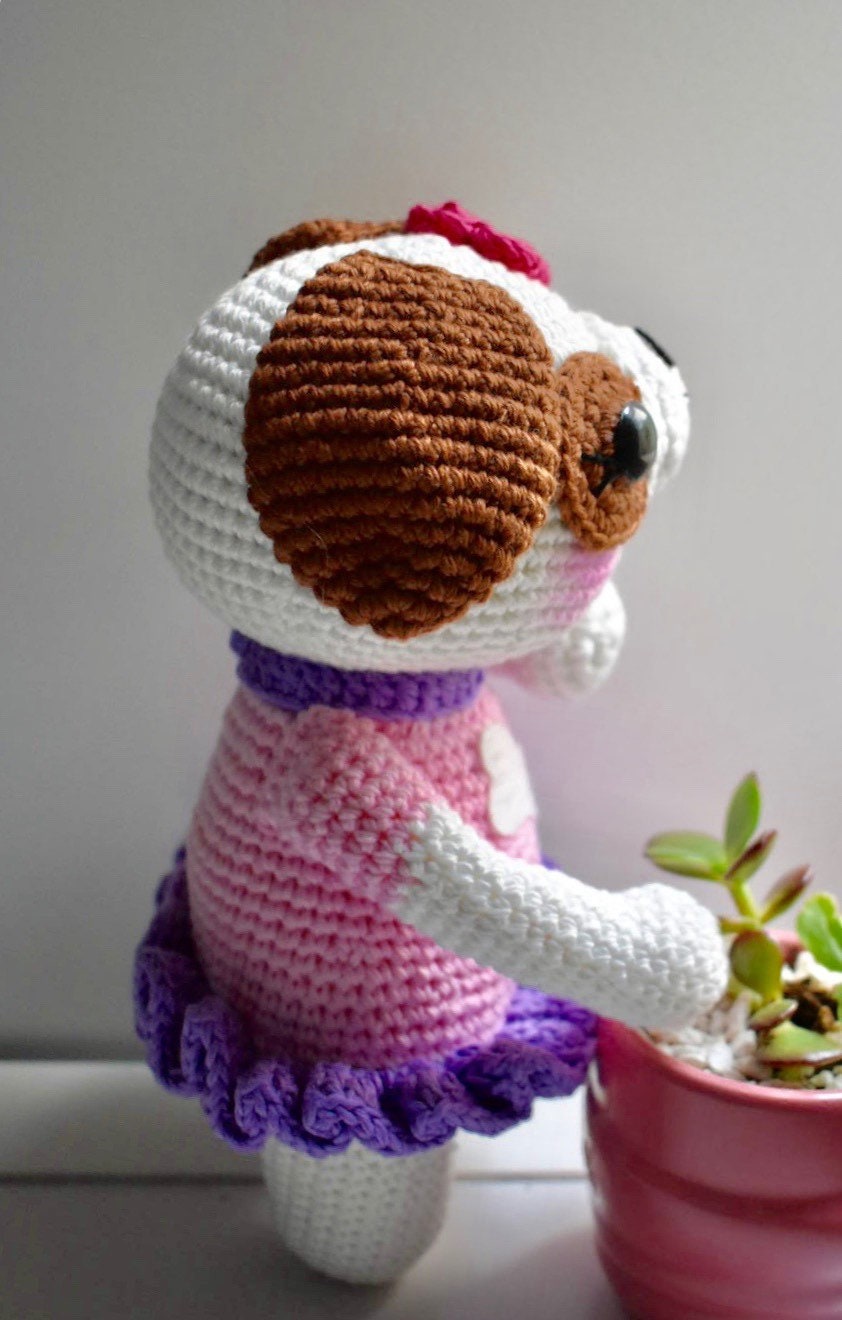 9 inches crocheted doggie