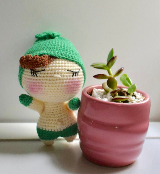 Crochet toy - 4.5 inches little crochet boy doll - Nursery gift