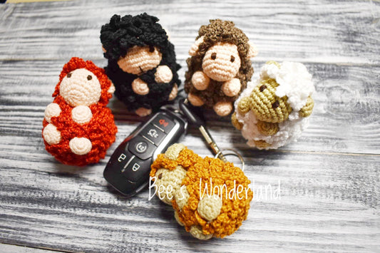 Amigurumi Sheep crocheted keychain