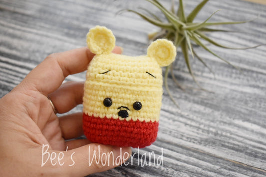 Winnie The Pooh, Crochet AirPod case, Handmade case, cute cartoon characters, stocking stuffers, Disney AirPod case, Kawaii Airpod case