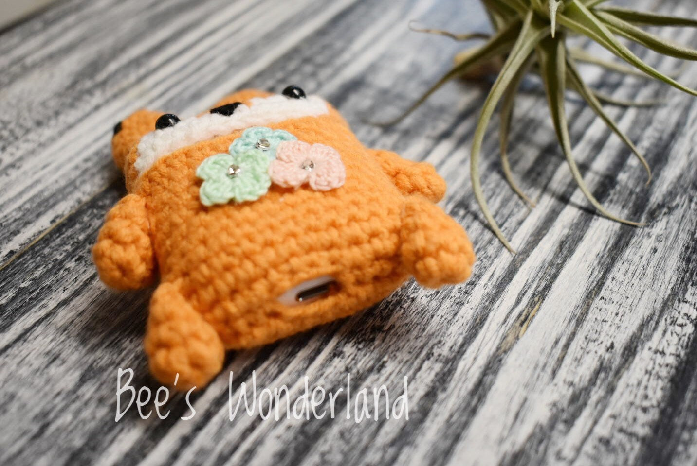 AirPod case, Crochet AirPod case, Handmade case, cute cartoon characters, stocking stuffers, Cute fox AirPod case, Woodland Fox Airpod case
