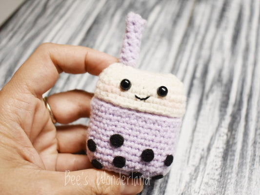 Taro AirPod case, Crochet AirPod case, Handmade case, cute cartoon characters, stocking stuffers, Boba AirPod case, Kawaii Airpod case