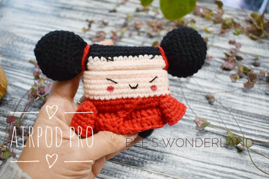 Crocheted Pucca AirPods Pro case