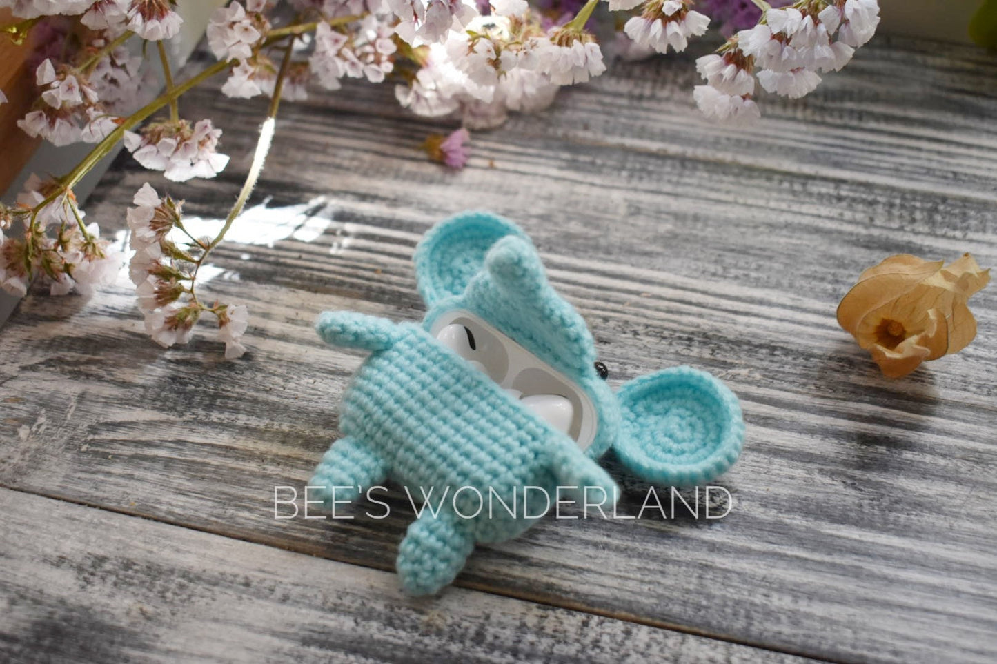 AirPod Pro case, Crochet AirPod Pro case, Handmade case, Elephant crochet case, stocking stuffers