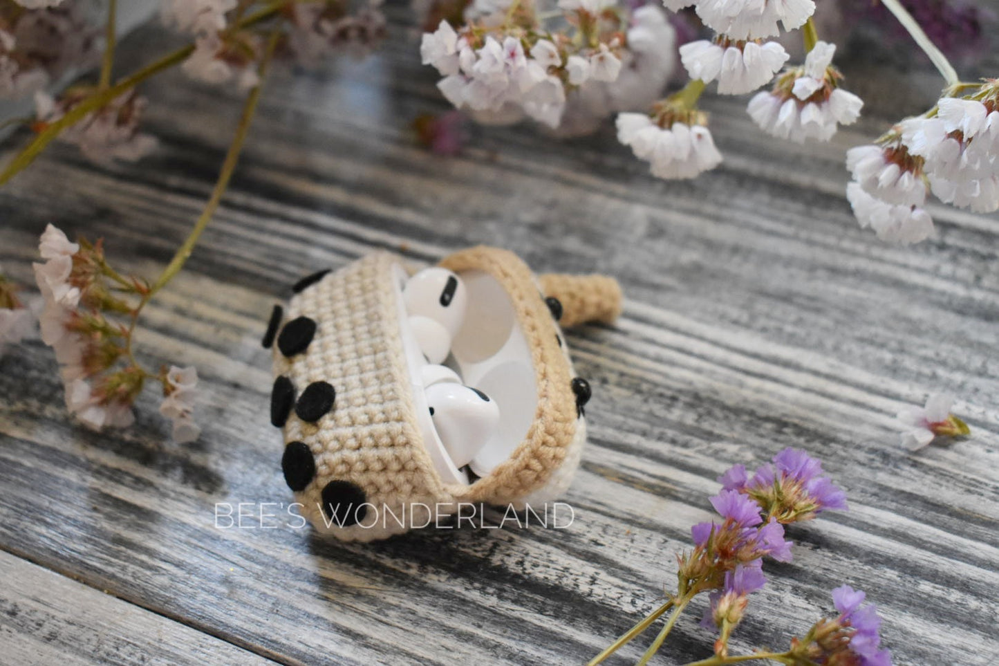 Milk tea AirPod pro crochet case, Crochet AirPod pro case, Handmade , stocking stuffers, Boba AirPod pro case, Kawaii Airpod pro case