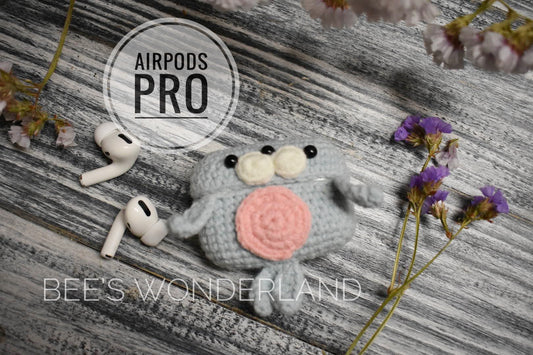Seal-ly AirPods Pro case, Crochet AirPods Pro case, Handmade gifts , cute Seal AirPods Pro case, Valentine’s gift, gift for her