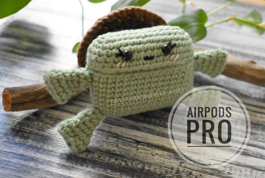 Turtle AirPod Pro case, Crochet AirPod Pro case, Handmade case, stocking stuffers, Green AirPod pro case, Amigurumi Airpod pro case