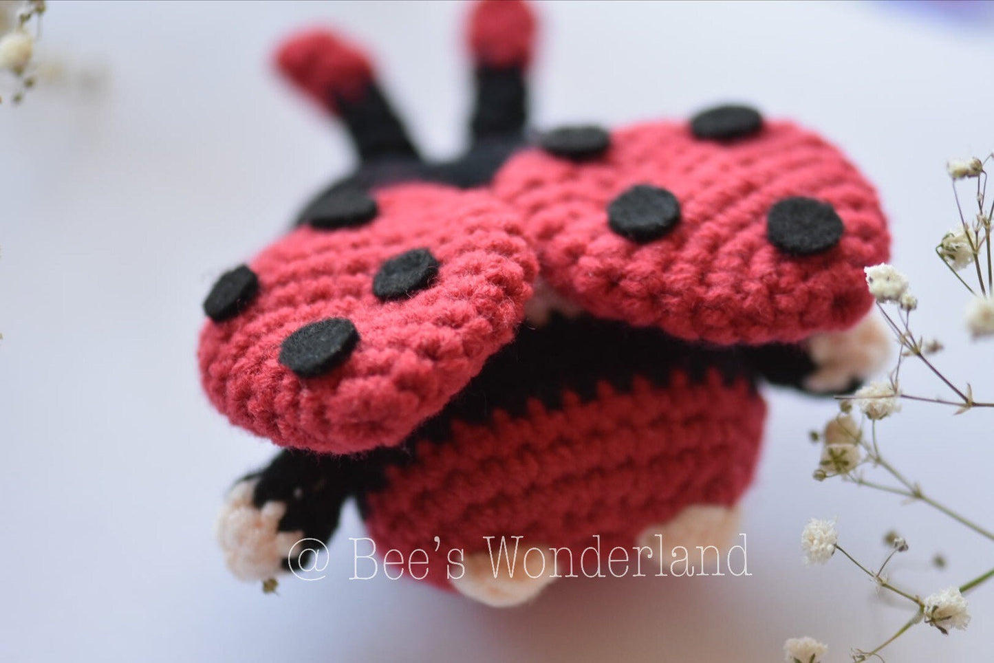 Crocheted Lady bug AirPods case