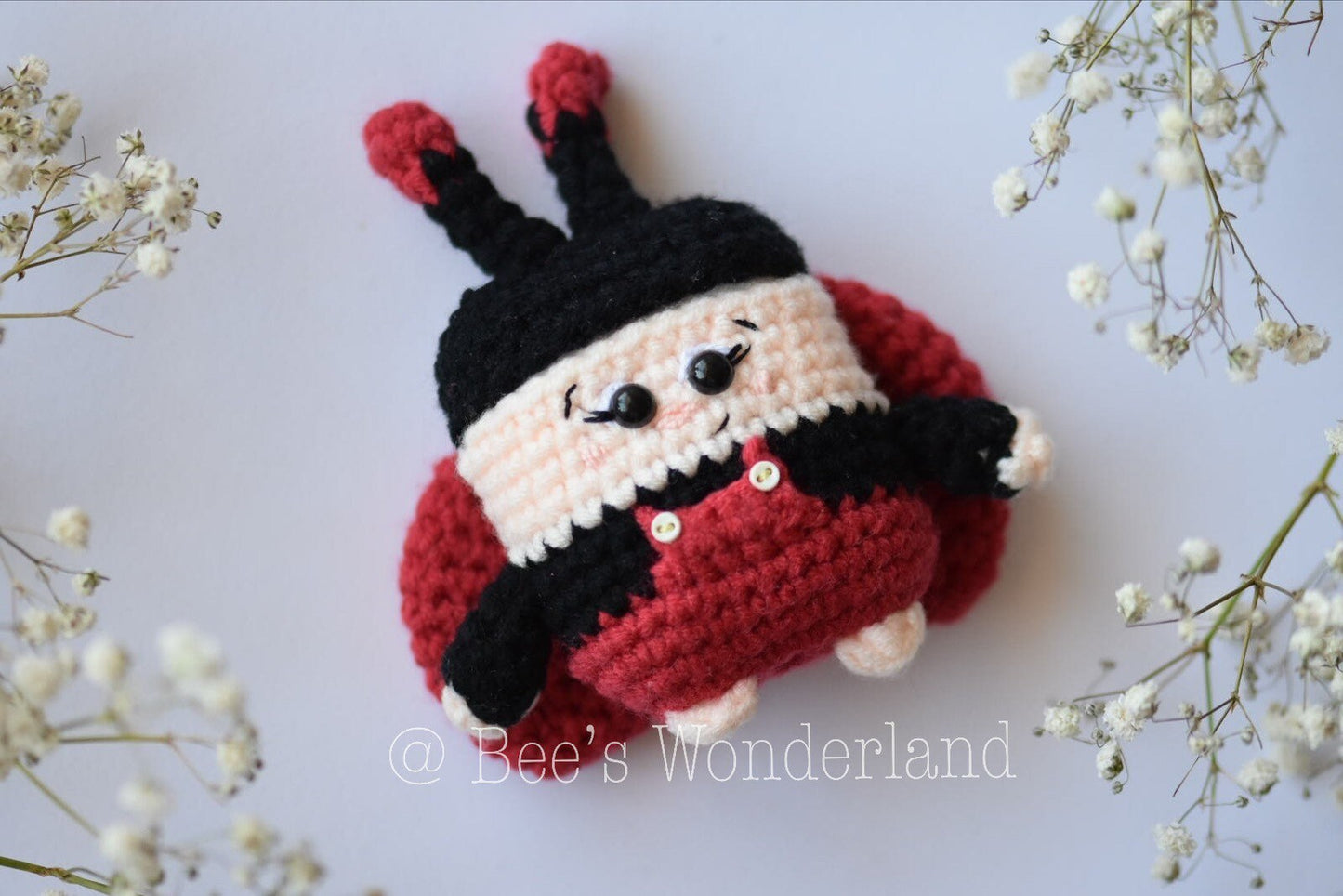 Crocheted Lady bug AirPods case