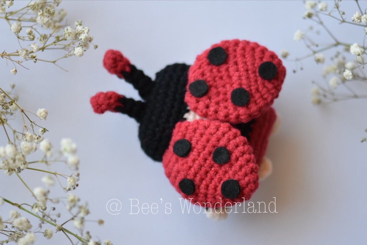 Crocheted Lady bug AirPods case