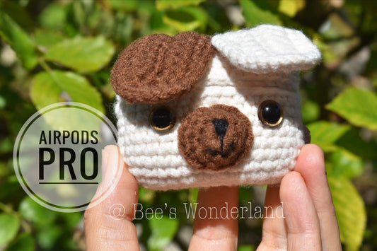 Crocheted Puppy AirPods Pro case