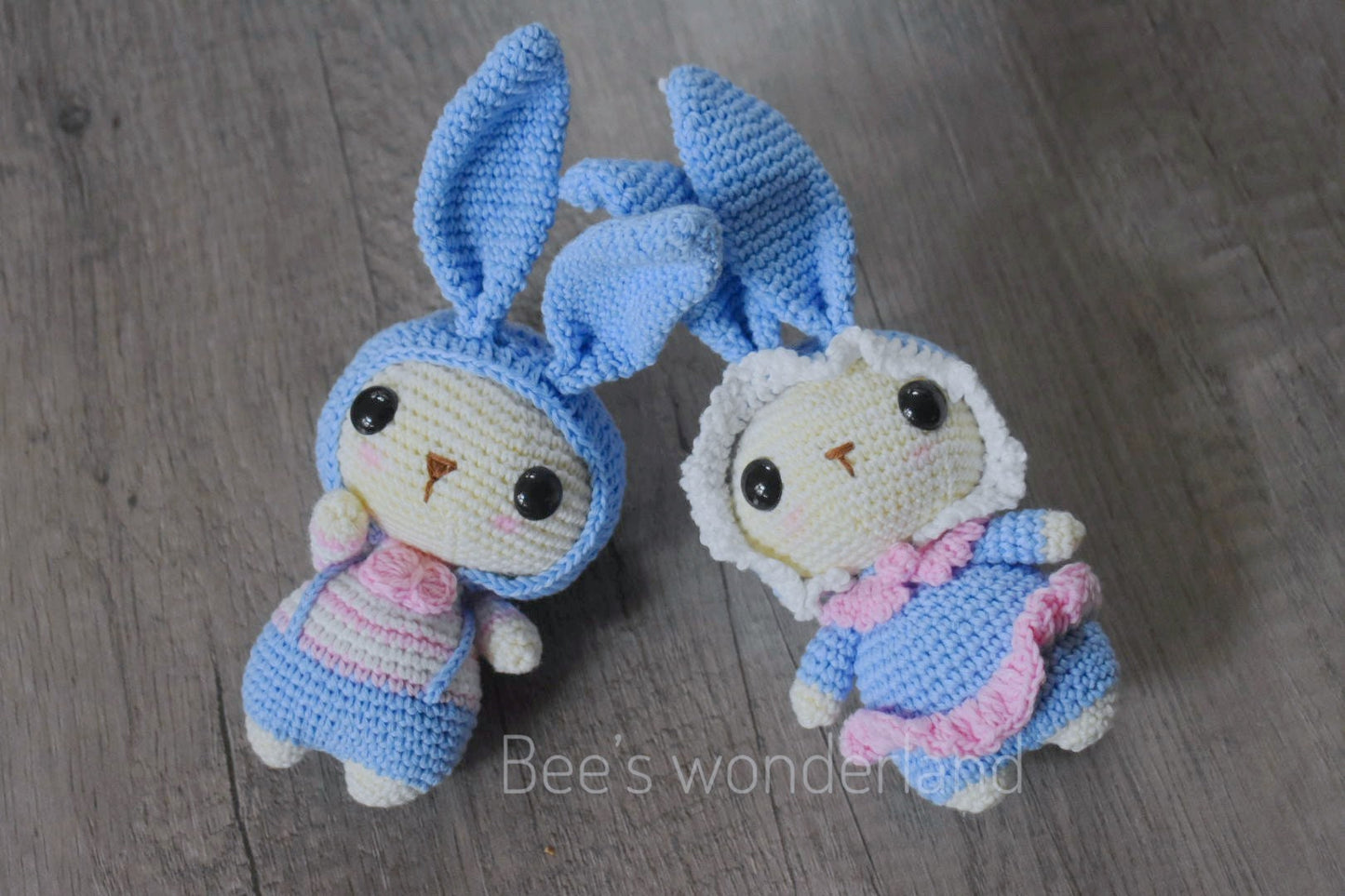 Crochet Blue Bunny Amigurumi