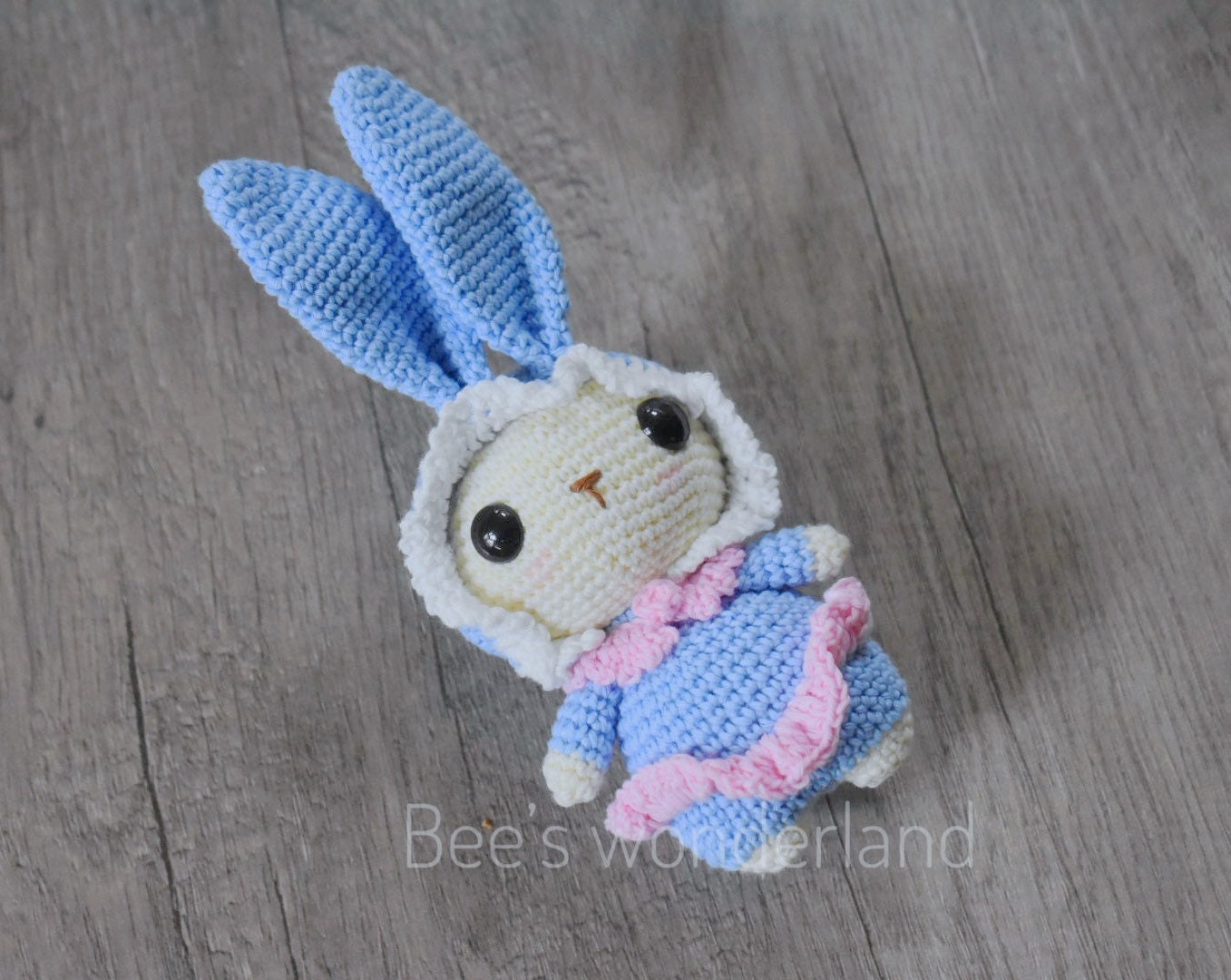 Crochet Blue Bunny Amigurumi