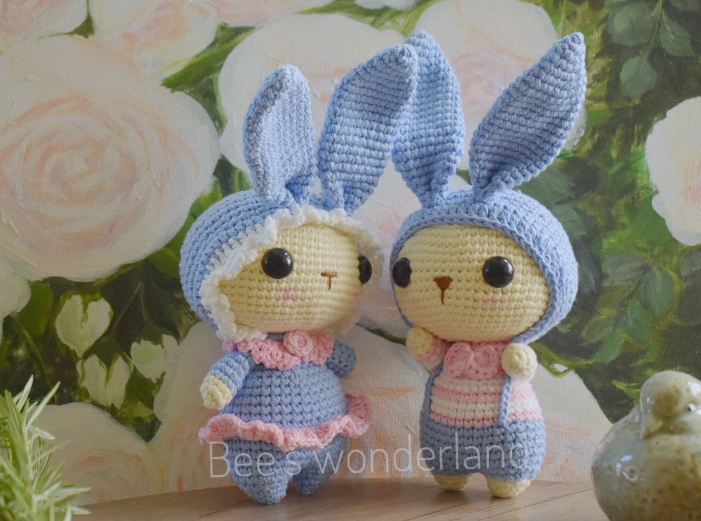 Crochet Blue Bunny Amigurumi