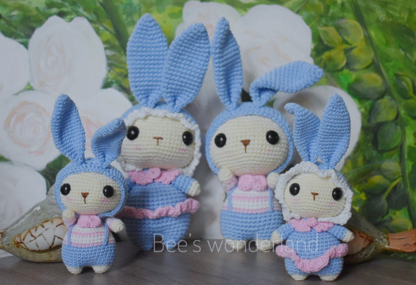 Crochet Blue Bunny Amigurumi