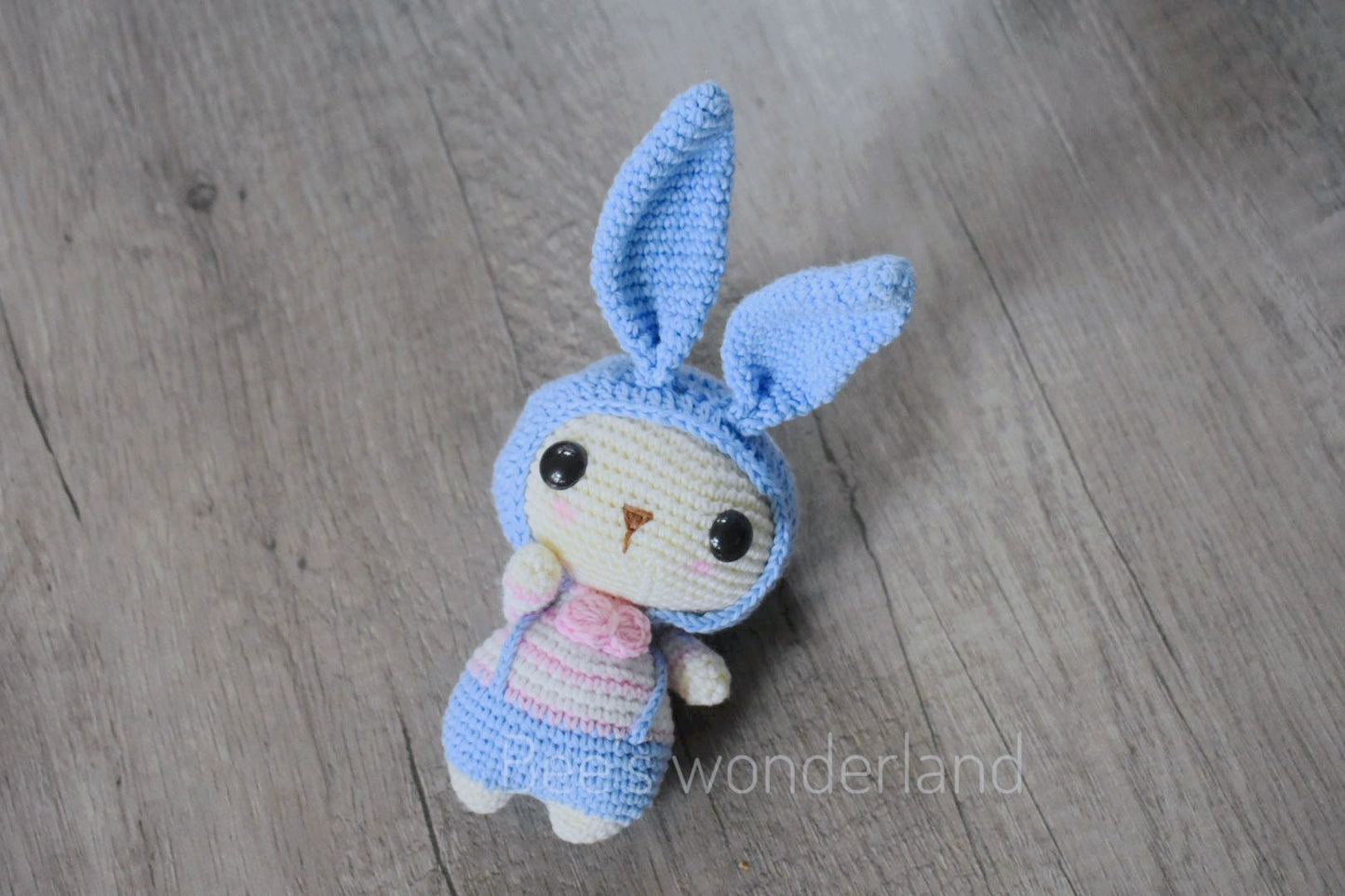 Crochet Blue Bunny Amigurumi