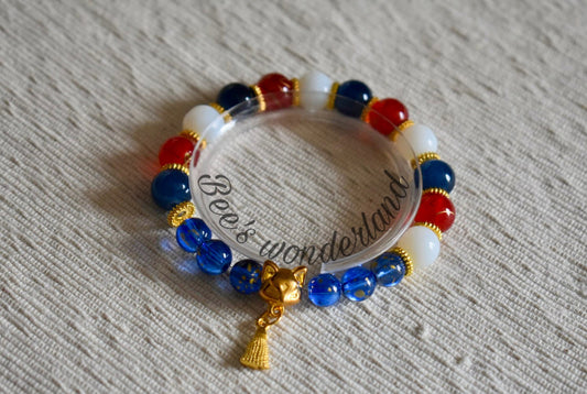 Glass beads- Patriotic Red/white and blue bracelet