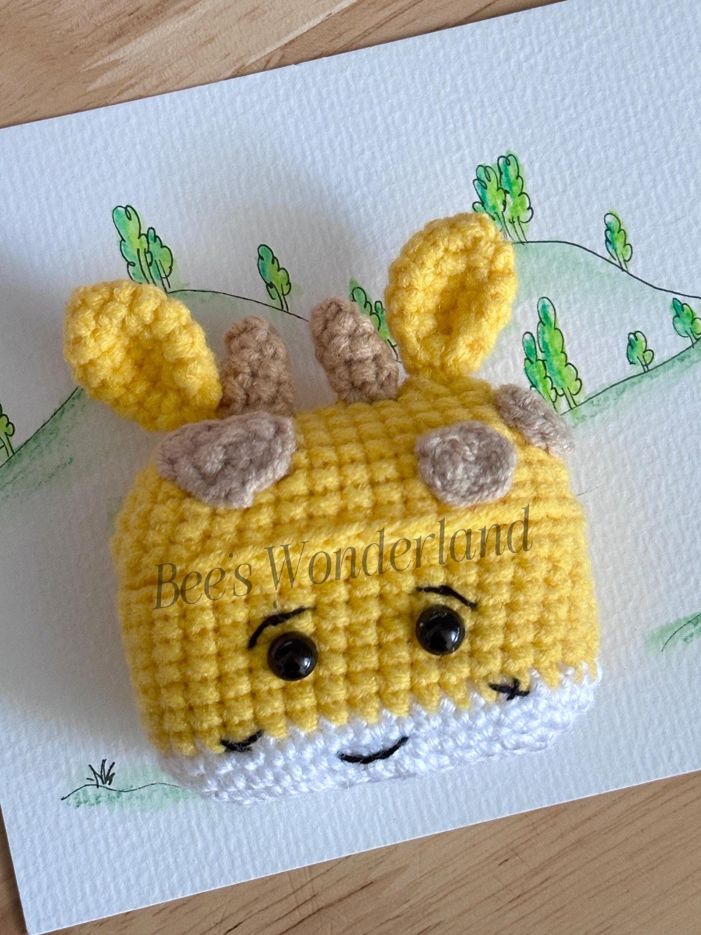 Giraffe AirPod case, Customize AirPods Pro crochet case, AirPods Pro case, Handmade case, stocking stuffers, cute AirPod case